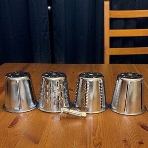 KitchenAid Stainless Steel Grater/Slicer Cone Set of 4 and Shaft